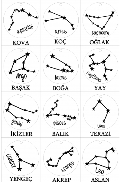 takim yildizi burc kolye takim yildizi burc kolye